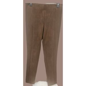 LOFT Women's Faux Suede Petite Pant Comfort Waist Size 8/27 Inseam 26.5" Legging